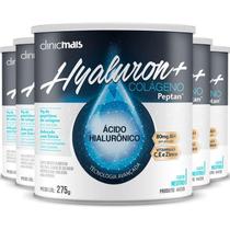 Kit 5 Hyaluron+ Clinicmais Colágeno + Ácido Hialurônico 275G