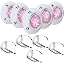 Kit 5 Iluminação LED Piscina SMD 5W RGB + Adaptador com Garras - Sodramar Kit 5 Iluminação LED Piscina SMD 5W RGB + Adaptador com Garras - Sodramar