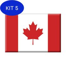 Kit 5 Ímã da bandeira do Canadá