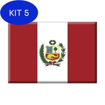 Kit 5 Ímã da bandeira do Perú - Imas Do Brasil