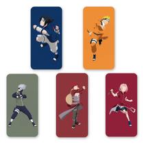 Kit 5 Imãs Personagens Naruto Minimalista 6x12cm De Metal Kit 5 Imãs Personagens Naruto Minimalista 6x12cm De Metal