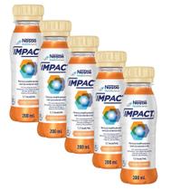 Kit 5 Impact Nutrição Enteral e Oral Pêssego 200ml