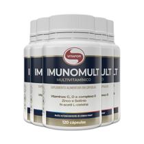 Kit 5 Imunomult Multivitamínico Vitafor 120 Cápsulas Kit 5 Imunomult Multivitamínico Vitafor 120 Cápsulas