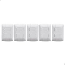 Kit 5 Interruptor Duplo 4X2 Embutir Branco Aria Tramontina