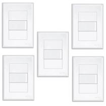 Kit 5 Interruptor Paralelo 3way 4x2 Branco Evidence 2897