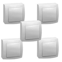 Kit 5 Interruptor Paralelo De Sobrepor 10a Sistemax 675001 Legrand