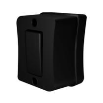Kit 5 Interruptor Simples 1 Tecla Sobrepor Com Espelho Bivolt 127v e 250v Linha Viena Black Externo