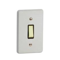 Kit 5 Interruptor Simples 10A/250V c/placa Cinza Iriel 1302