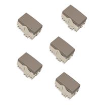 Kit 5 Interruptor Simples 10a cor Argila Sleek Margirius