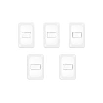 Kit 5 Interruptor Simples PIAL PoP 1 Tecla Com Suporte e Placa 4x2 LGX010