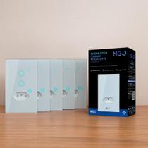 Kit 5 Interruptor Smart Wi-fi 2.4GHz Alexa 2 Botões e Tomada 4x2 Bivolt Branco 291990635-5 Neo Avant Kit 5 Interruptor Smart Wi-fi 2.4GHz Alexa 2 Botões e Tomada 4x2 Bivolt Branco 291990635-5 Neo Avant