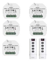 Kit 5 Interruptores Cortina Zigbee + 2 Controles Kit 5 Interruptores Cortina Zigbee + 2 Controles