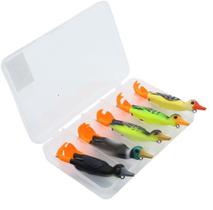 Kit 5 Isca Artificial Pesca Whopper 2 Helices Pato E Estojo