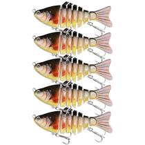 Kit 5 Iscas Artificiais 6 Sessões lambari articulada efeito realista