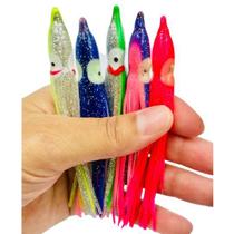 Kit 5 Iscas Artificiais Lulas Para Robalo Black Bass Sargo Kit 5 Iscas Artificiais Lulas Para Robalo Black Bass Sargo