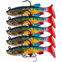 kit 5 Iscas Artificiais movimento Realista soft shad bait