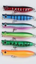 Kit 5 Iscas Artificiais Popper 6cm Superfície Kit 5 Iscas Artificiais Popper 6cm Superfície