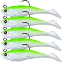 Kit 5 iscas artificiais realista p/tucunaré robalo lambari