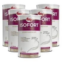Kit 5 Isofort Beauty Vitafor Whey Protein Colágeno Verisol 450g Sabor Neutro