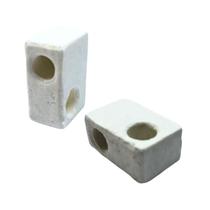 KIT 5 Isoladores Cerâmica Suporta Alta Temperatura Retangular Com Furo 9 mm Para Fornos Estufas KIT 5 Isoladores Cerâmica Suporta Alta Temperatura Retangular Com Furo 9 mm Para Fornos Estufas