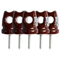 Kit 5 Isoladores de Porcelana T Pimentão 5472mm Foxlux para Instalações Elétricas Aéreas, Residenciais e Rurais Kit 5 Isoladores de Porcelana T Pimentão 5472mm Foxlux para Instalações Elétricas Aéreas, Residenciais e Rurais
