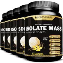 Kit 5 ISOLATE MASS HIPERCALORICO PROTEINAS 2KG BAUNILHA