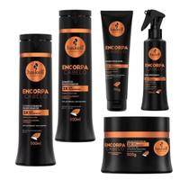 Kit 5 Itens Encorpa Cabelo 300ml Haskell Tonifica e Engrossa