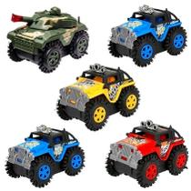 Kit 5 Jeeps Cambalhota Infantil a Pilha 4x4 Sobe na Parede Kit 5 Jeeps Cambalhota Infantil a Pilha 4x4 Sobe na Parede