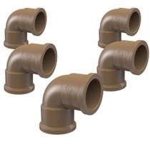 Kit 5 Joelho 90* Soldável Pvc Marrom 1 1/2" (50MM) Tigre Kit 5 Joelho 90* Soldável Pvc Marrom 1 1/2" (50MM) Tigre