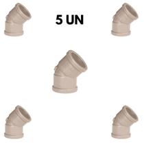 Kit 5 Joelho Soldável 45 20mm - Plastilit Kit 5 Joelho Soldável 45 20mm - Plastilit