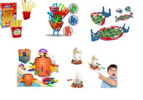 Kit 5 Jogo Divertido QuebraOvo Futebol Batata Cadeira Pirata