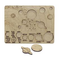 Kit 5 Jogo Educativo Sistema Solar 11 Peças 20x16 Laser Mdf Madeira