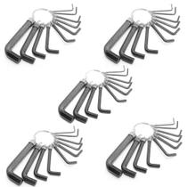 Kit 5 Jogos De Chave Allen De 1,5Mm A 10Mm Com 10 Peças Cada Kit 5 Jogos De Chave Allen De 1,5Mm A 10Mm Com 10 Peças Cada
