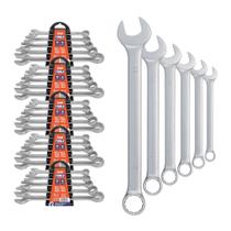 Kit 5 Jogos Ferramentas Chaves Combinadas De 8 A 17mm 6 Peças Aço Cromo Vanádio