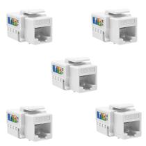 Kit 5 Keystone Rj45 Femea Cat5E 90 Graus T568A/B Pluscable Kit 5 Keystone Rj45 Femea Cat5E 90 Graus T568A/B Pluscable