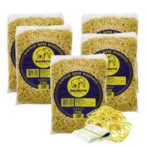 Kit 5 Kg Elástico Latex Amarelo Para Dinheiro Escritório Liguinha