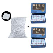 Kit 5 Kg Giz Branco + 288 Azul Mesa Bar Taco Sinuca Bilhar
