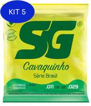 Kit 5 KIT 2 Encordoamento Para Cavaquinho Sg Jogo 4 Cordas