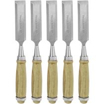 Kit 5 Kit 5 Formão Madeira Corte Entalhe 1 Pol 25 Mm