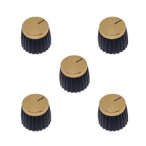 Kit 5 Knob Amplificador Estilo Marshall Dourado Gold ABS Kit 5 Knob Amplificador Estilo Marshall Dourado Gold ABS
