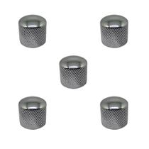 Kit 5 Knob Baixo Guitarra Metal Sem Parafuso KB01 Cromado