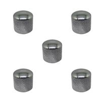 Kit 5 Knob Baixo Metal Sem Parafuso Kb-01 Cromado