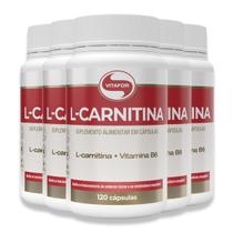 Kit 5 L Carnitina B6 Vitafor 120 Cápsulas