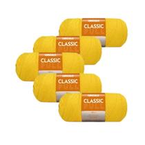 Kit 5 Lã Fio Linha Classic Pull Circulo - 330m/200g