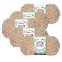 Kit 5 Lã Fio Mais Bebe Circulo - 500m/100g