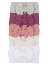 Kit 5 Laços de Bebê Macio Faixinha Turbante Infantil