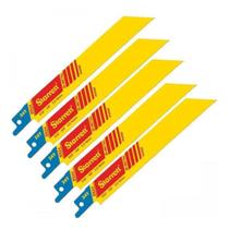 Kit 5 Lâminas de Serra Sabre Bi-Metal 150MM/6 24D Metal B624 Starrett
