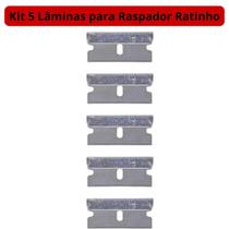 Kit 5 Lâminas para Raspador Ratinho Remove Insulfilm Películas Adesivos Colas Tintas Limpa Vidro Não Risca - Poliart