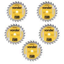 Kit 5 Lâminas Para Serra Circular Vonder 185X20mm 24 Dentes Metal Vídea Excelente Qualidade Original