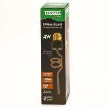 Kit 5 Lâmp LED Filamento Spiral Glass 4W Âmbar E27 Taschibra